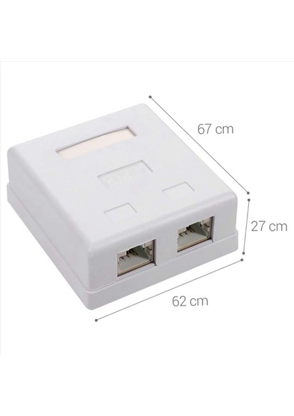 10X RJ45 Ağ Soketi - Korumalı Yüzeye Bağlı Çift Duvar Soketi CAT6A Ethernet Lan Kablo Bağlantı Noktası (Yurt Dışından) fırsatları