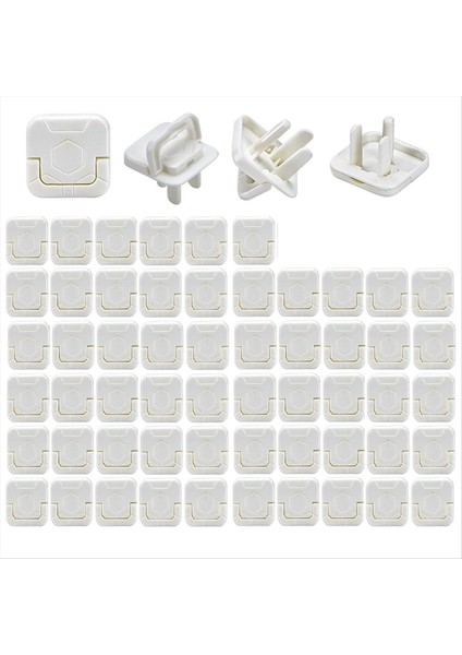 Çocuk Geçirmez Soket Çocuk Geçirmez Elektrikli Fiş Şok Deliği Koruyucu Kapaklar Anahtar Fişini Engelleme Delikleri (Yurt Dışından)