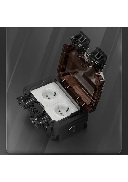 IP66 Su Geçirmez Soket 220V Dahili Anahtar Elektrikli Ab Ev Cihazı (C) (Yurt Dışından) indirimleri