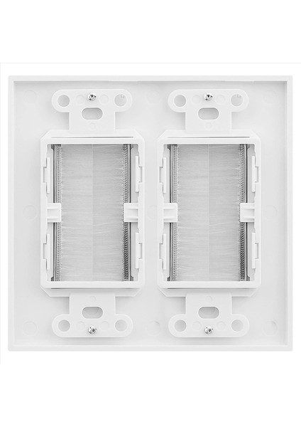 2x 2-Kanang Duvar Plakası Fırça Tarzı Açma Geçişi Düşük Voltajlı Kablo Plakası Hoparlör Kabloları Için Duvar Içi Montaj (Yurt Dışından) indirimleri
