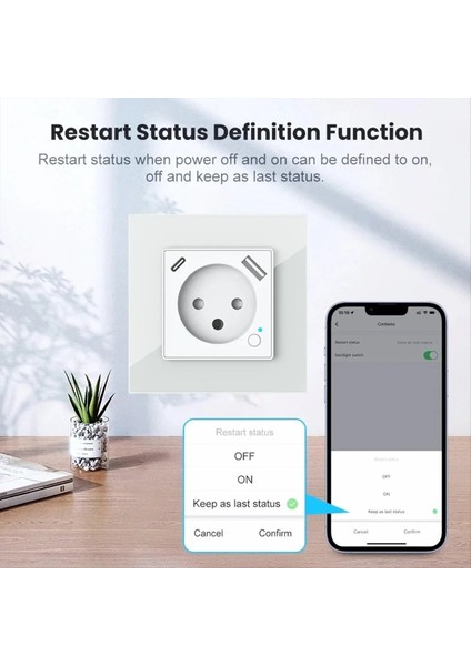 Wi-Fi Tuya Akıllı Duvar Soketi Güç Fiş Çıkışı USB Type-C Type PD20W Şarj Portu Alexa (Siyah) (Yurt Dışından) fırsatları