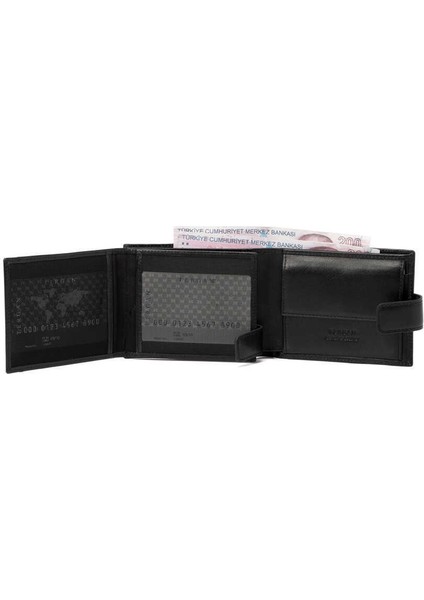 Siyah Hakiki Deri Erkek Cüzdan - S1CE00001638-A97