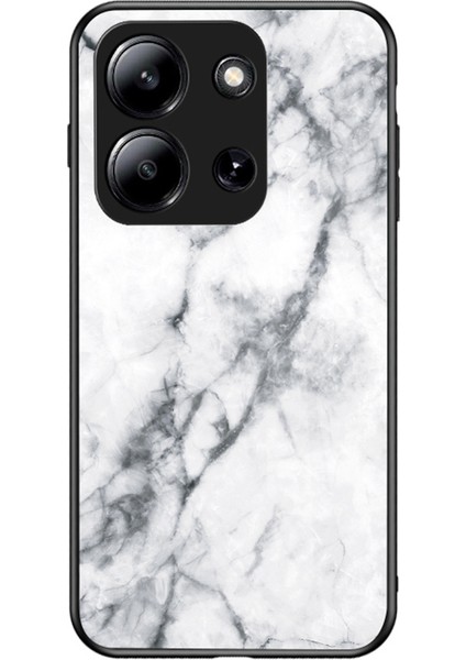 Xiaomi Redmi 15C Kılıf Mermer Desenli Temperli Cam + Pc + Tpu Koruyucu Telefon Kılıfı (Yurt Dışından)