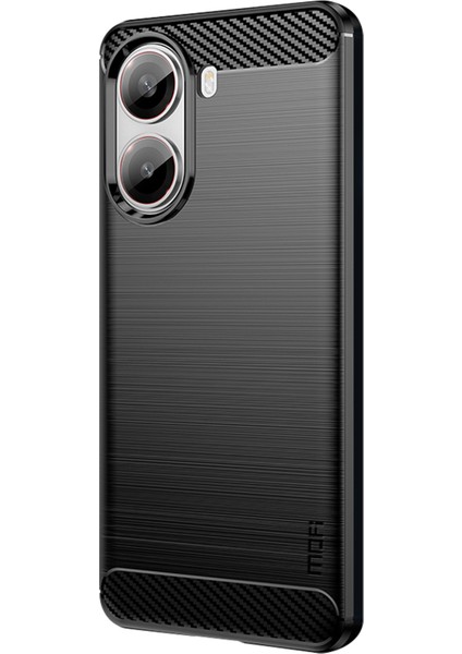 Xiaomi Poco X7 Pro Arka Kapak Fırçalanmış Doku Karbon Fiber Yumuşak Tpu Kılıf (Yurt Dışından)