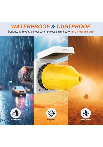 50AMP Rv Güç Giriş Outlet Shore Güç Kiti W/boot Kablosu Koruyucusu 125/250V Nema SS2-50P SS2-50R Twist Kilit Erkek Kadın (Yurt Dışından) modelleri