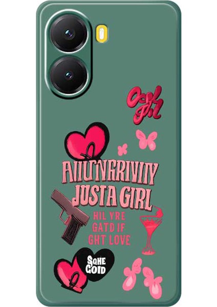 Xiaomi Poco X7 Pro Kılıfı Pembe Eleman Desenli Baskı Düz ​​kenar Tpu Telefon Arka Kapağı (Yurt Dışından)