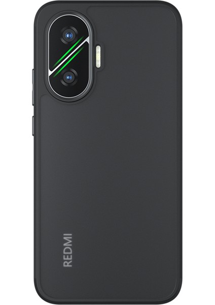 Xiaomi Poco F7 Kılıf Cilt Dokunuşlu Tpu + Pc Mat Telefon Kabuğu, Şeffaf Siyah (Yurt Dışından)