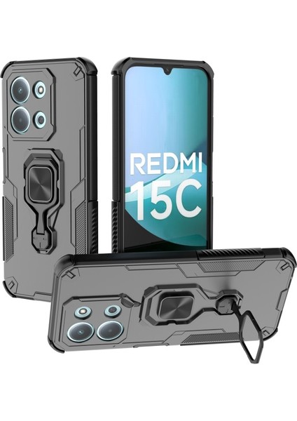 Xiaomi Redmi 15C Telefon Kılıfı Pc Tpu Arka Kapak Temperli Camlı Destek Standı (Yurt Dışından) fiyatları