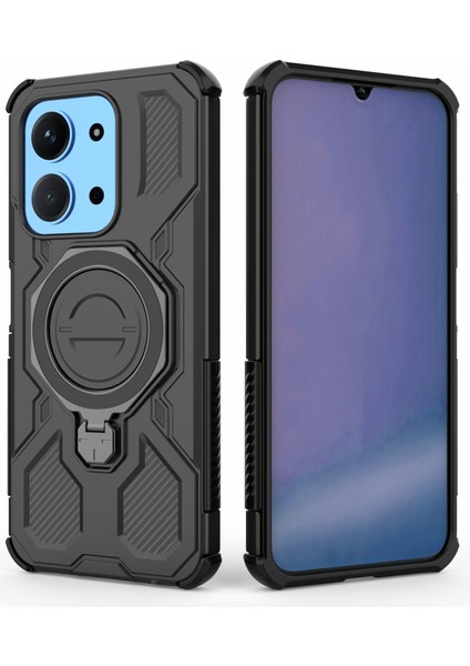 Xiaomi Redmi 15C Manyetik Kılıf Döner Metal Ayaklı Darbeye Dayanıklı Pc + Tpu Telefon Arka Kapağı (Yurt Dışından) fiyatları