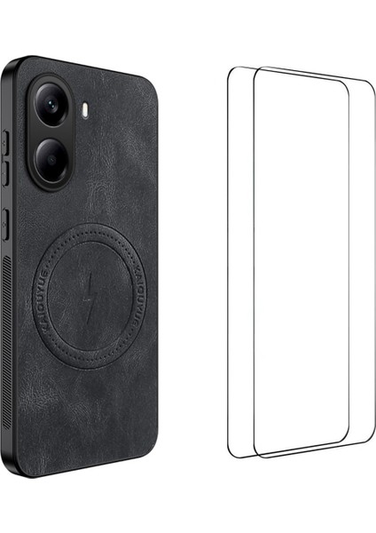 Xiaomi Poco X7 Pro Manyetik Kılıf Pc Tpu Telefon Kılıfı 2 Adet Ekran Filmi ile (Yurt Dışından)