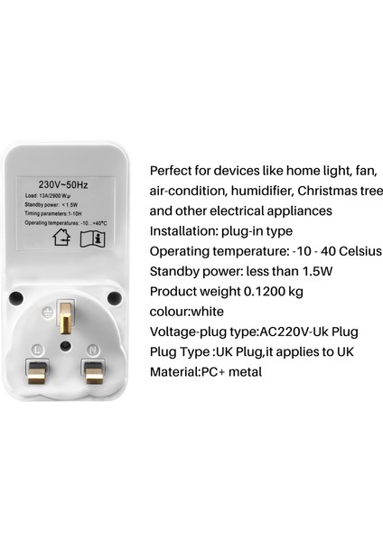 Akıllı Kontrol Geri Sayım Zamanlayıcı Anahtarı Eklentisi Soket Otomatik Kapat Çıkış Uk Fişi (Yurt Dışından) indirimleri
