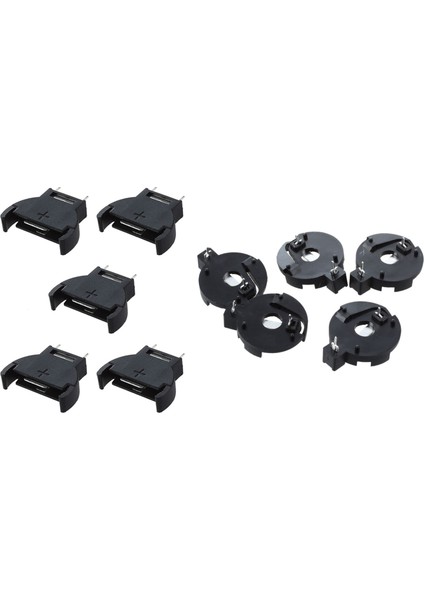 5 Pcs CR2032 Hücre Düğmesi Lityum Pil Soket Tutucu ve 5 Pcs CR2016 2025 2032 Para Hücre Düğmesi Pil Tutucu (Yurt Dışından)