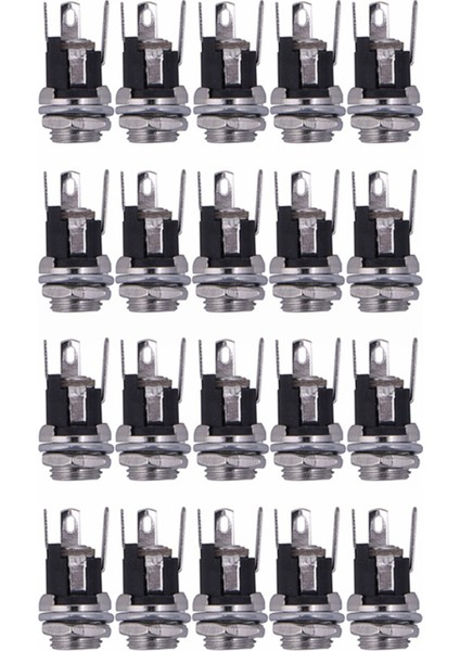 20PCS Dc Güç Kaynağı Jak Soketi Kadın Panel Montaj Konnektörü 5 5x2 1mm Yeni (Yurt Dışından)
