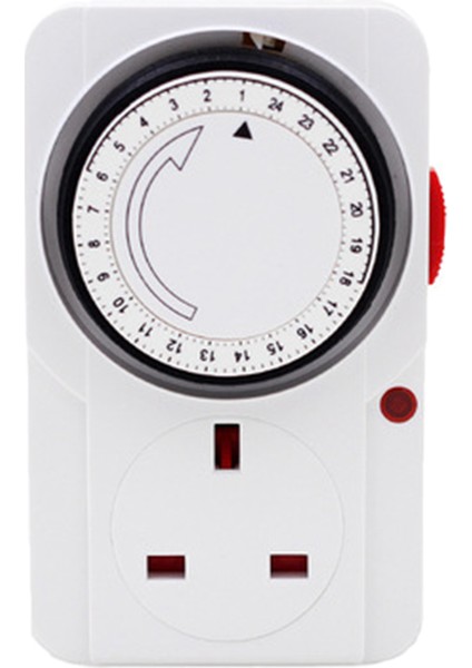 24 Saatlik Segmentli Zamanlayıcı Anahtar-Enerji Tasarrufu Tapa Tapa Soket Kiti ile Programlanabilir Zaman Denetleyicisi 3 Pimli Fiş Uk Fiş (Yurt Dışından)