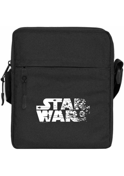Star Wars Logo Omuz Çantası Fermuarlı Siyah Renk