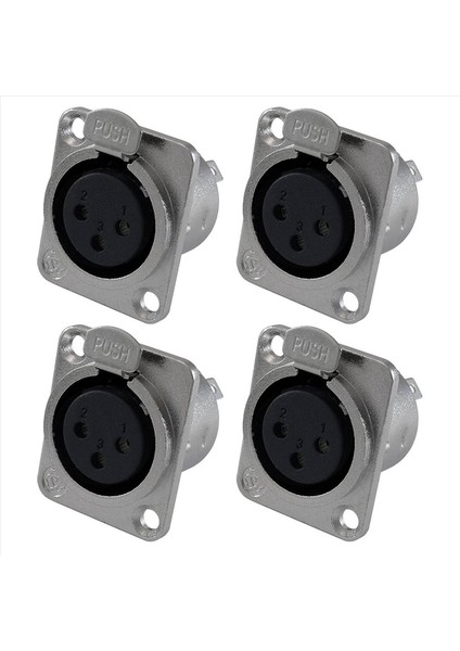 Xlr Dişi Jack 3 Pin - Panel Montaj Jakları D Serisi Boyut Xlr -F - 8 Paket (Yurt Dışından) fiyatları