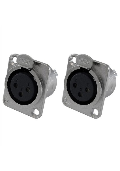 Xlr Dişi Jack 3 Pin - Panel Montaj Jakları D Serisi Boyut Xlr -F - 8 Paket (Yurt Dışından) fırsatları