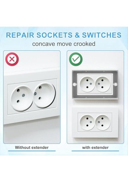 6 Elektrik Kutusu Genişletici 1/2 Inç Tek Çeteli Priz Çıkış Kutusu Genişleticileri Elektrikli Çıkış Anahtarı Için (Yurt Dışından) fırsatları