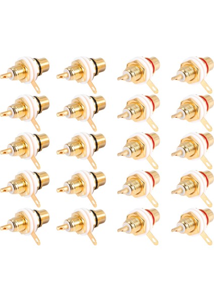 20PCS Altın Kaplama Rca Terminal Jack Fiş Amplifikatör Hoparlör Için Kadın Soketi Şasi Paneli Konektörü (Yurt Dışından) modelleri