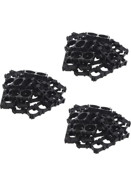 60X 18650 Lityum Pil Dıy Hücre Paketi Siyah Için Çift Tutucu Braketi (Yurt Dışından)