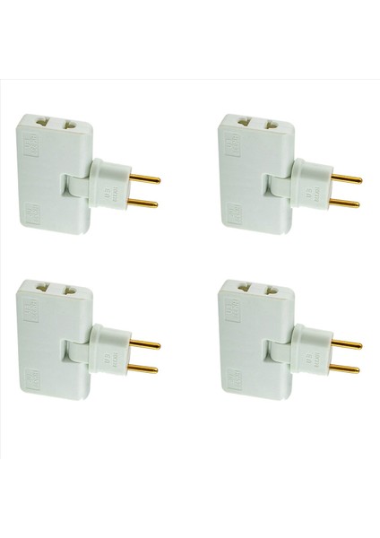 4x Döndür Eu Fiş Dönüştürücü 3&#39 Te 1 Döner Outlet Extender 180 Derece Uzatma Fiş Multi Fiş Çıkış Adaptörü Beyaz (Yurt Dışından)