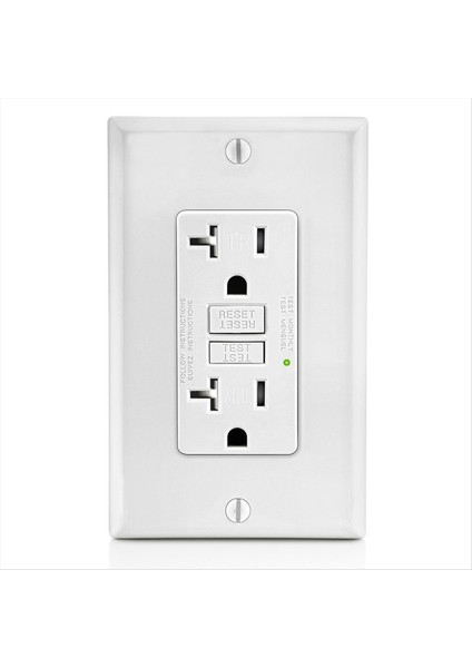 Gfcı Outlet 20A LED Göstergeli Gfı Elektrik Prizleri 20A Kurcalamaya Dayanıklı Toprak Hatası Devre Kesici (Yurt Dışından)