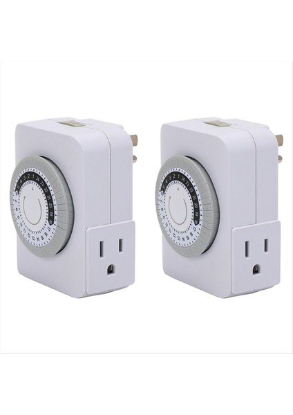 Abd Fişi 2 Zemli Çıkışlı 2pcs 24 Saatlik Çıkış Zamanlayıcısı Elektrik Prizleri Için Programlanabilir Zamanlayıcı 30 Dakikalık Aralıklarla (Yurt Dışından)