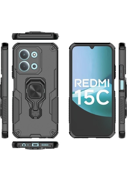 Xiaomi Redmi 15C Telefon Kılıfı Pc Tpu Arka Kapak Temperli Camlı Destek Standı (Yurt Dışından) fırsatları