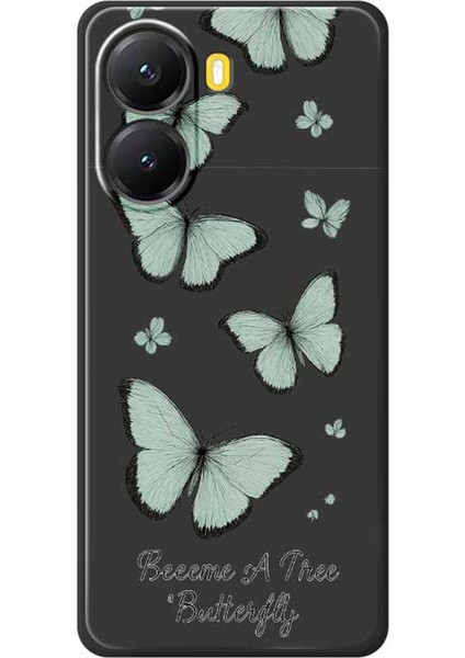 Xiaomi Poco X7 Pro Kılıfı Yeşil Desenli Düz Kenar Tpu Telefon Arka Kapağı (Yurt Dışından)