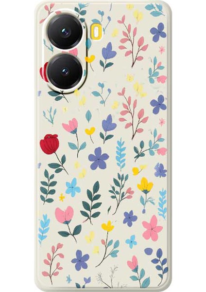 Xiaomi Poco X7 Pro Kılıfı Renkli Çiçek Dalları Desenli Baskılı Düz ​​kenar Tpu Telefon Arka Kapağı (Yurt Dışından)