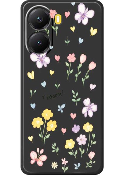 Xiaomi Poco X7 Pro Kılıfı Küçük Çiçek Desenli Baskı Düz ​​kenar Tpu Telefon Arka Kapağı (Yurt Dışından)