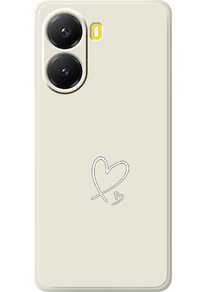 Xiaomi Poco X7 Pro Kılıfı Beyaz Aşk Desenli Baskılı Düz ​​kenar Tpu Telefon Arka Kapağı (Yurt Dışından)