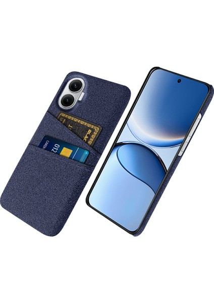 Xiaomi Poco F7 Kılıfı Kumaş + Çift Kart Yuvalı Sert Pc Telefon Kılıfı (Yurt Dışından)