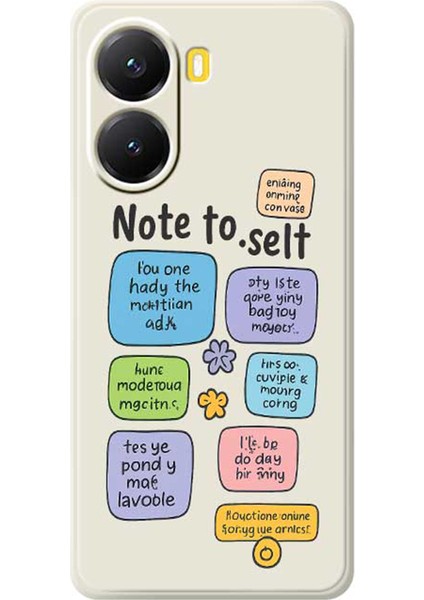 Xiaomi Poco X7 Pro Kılıfı Renkli Yapışkan Notlar Desenli Baskılı Düz ​​kenar Tpu Telefon Arka Kapağı (Yurt Dışından)