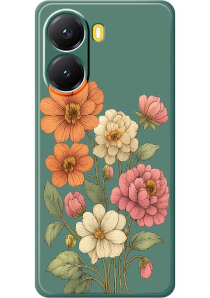 Xiaomi Poco X7 Pro Kılıfı Güzel Çiçek Desenli Baskılı Düz ​​kenar Tpu Telefon Arka Kapağı (Yurt Dışından)
