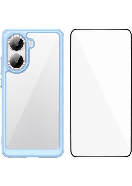 Xiaomi Poco X7 Pro Telefon Kılıfı Tpu Akrilik Kapak (Temperli Camlı) (Büyük Lens Deliği) (Yurt Dışından)