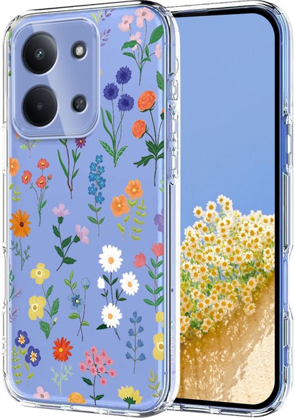 Xiaomi Redmi 15C Kılıf Kelebek Çiçek Desenli Baskılı Tpu Telefon Arka Kapağı (Yurt Dışından)