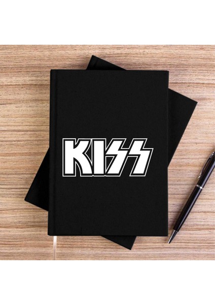 Kiss Siyah Kanvas Defter Çizgisiz