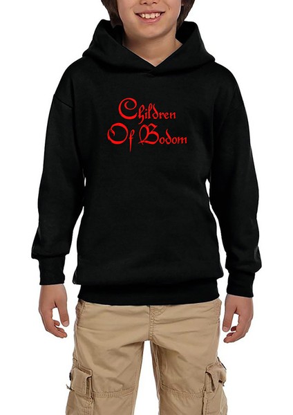 Children Of Bodom Yazı Siyah Çocuk Kapşonlu Sweatshirt