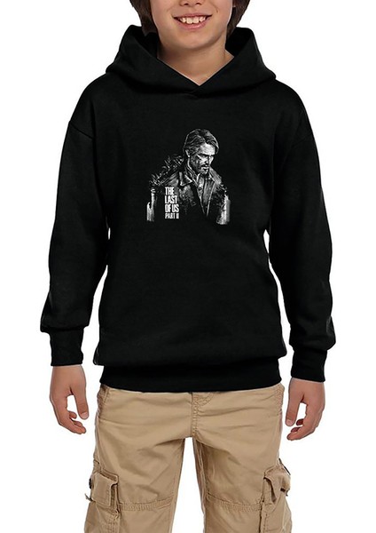 The Last Of Us Joel Siyah Çocuk Kapşonlu Sweatshirt