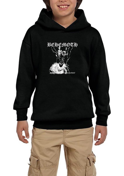 Behemoth Sventevith Siyah Çocuk Kapşonlu Sweatshirt
