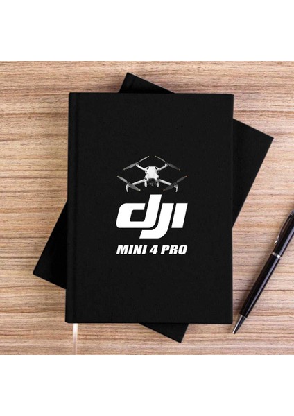 Dj Mini 4 Pro Siyah Çizgisiz Kanvas Defter Çizgisiz