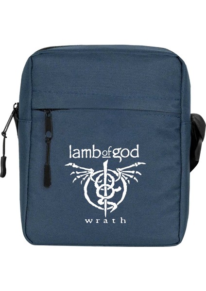 Lamb Of God Wrath Omuz Çantası Fermuarlı Lacivert Renk