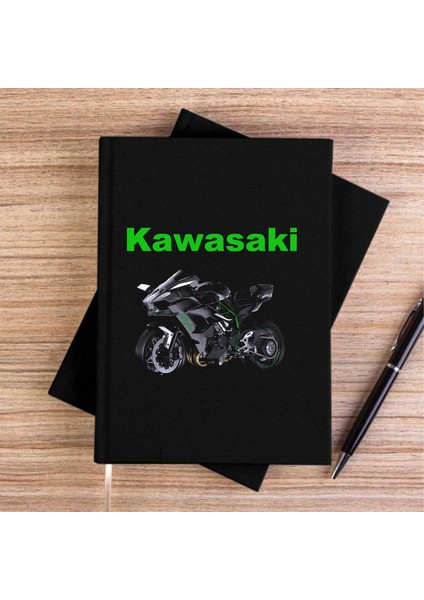 Kawaski H2R Siyah Kanvas Defter Çizgisiz