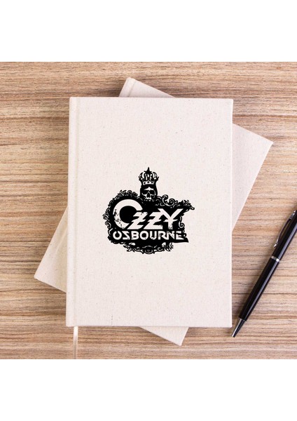 Ozzy Osbourne Skull Çizgisiz Kanvas Defter Çizgisiz