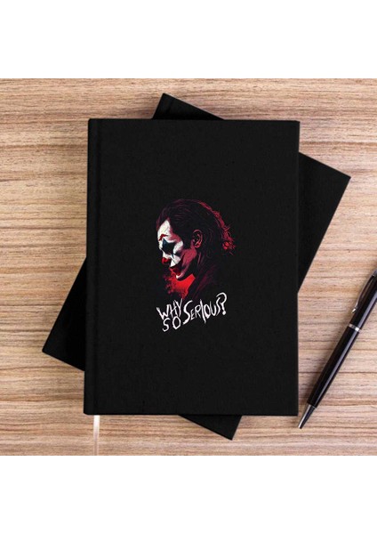 Joker Siyah Çizgisiz Kanvas Defter Çizgisiz