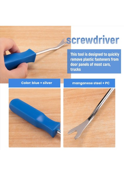 Araba Kapısı Iç Kaplama Klipsli Panel Döşeme Bağlantı Elemanı Klipsi Kaldırma Aracı Tornavida Tırnak Çektirme 4 Inç Mavi (Yurt Dışından) indirimleri