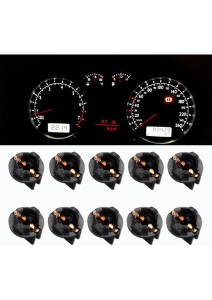 10 Adet T10 Soket Gösterge Tablosu Gösterge Panel Soketi T10 W5W 168 192 194 Twist Kilit Temelleri Lamba Çizgi Ampul Fiş (Yurt Dışından) fiyatları