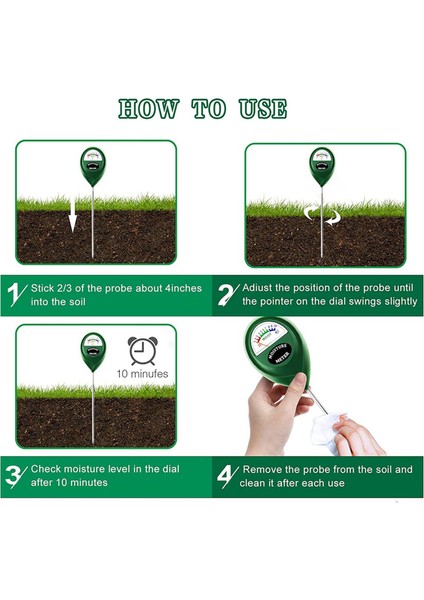 2x Toprak Nem Ölçer Bitki Suyu Sayacı Bahçe Çiftlik Çim Bitkileri Için Nem Sensörü Kapalı ve Dış Mekan (Yurt Dışından) fırsatları