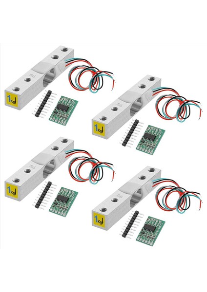 Dijital Yük Hücre Ağırlığı Sensörü-8 Setler 1kg Yük Hücre HX711 Ad Tartım Amplifikatör Modülü Basınç Sensörü Hücre Amplifikatörü (Yurt Dışından) fiyatları